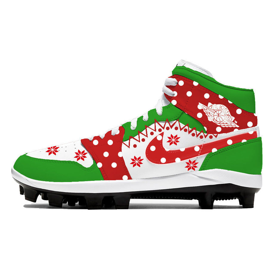 "Christmas Sweater" Jordan 1 Retro Cleats