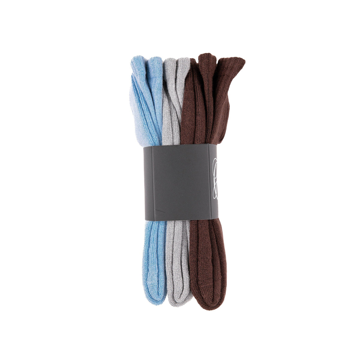Common Hype Tonal Embroidered Sock Brown, Grey, Blue (3-Pack)