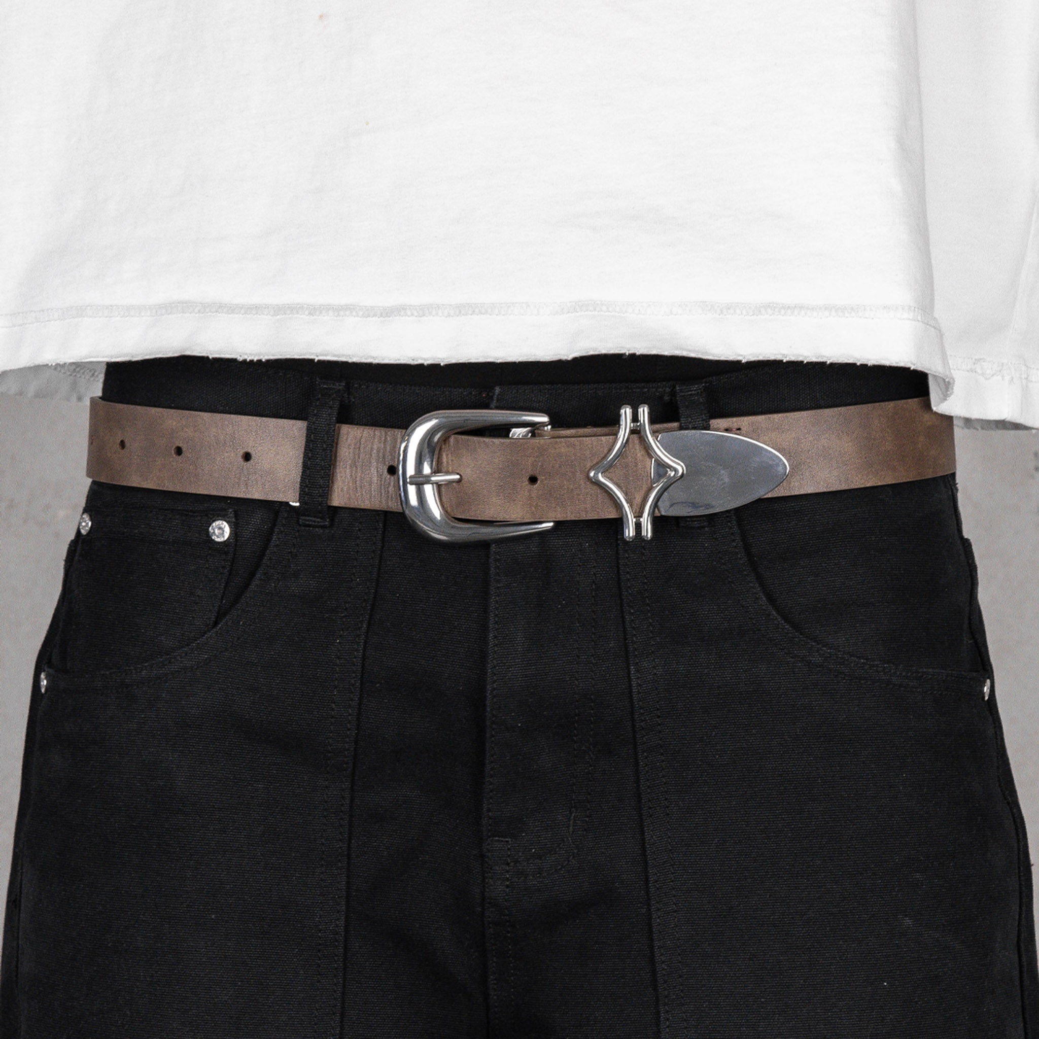 Commons Studios Outlaw Leather Belt Tobacco