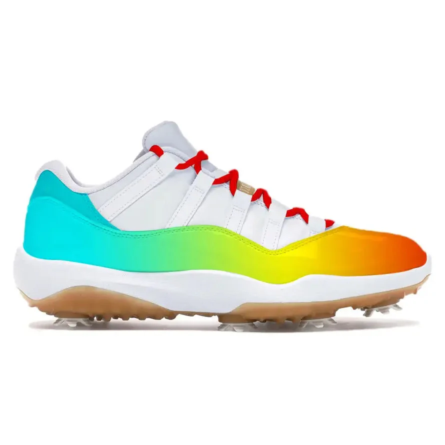 "Color Spectrum" Jordan 11 Retro Low Golf Shoes