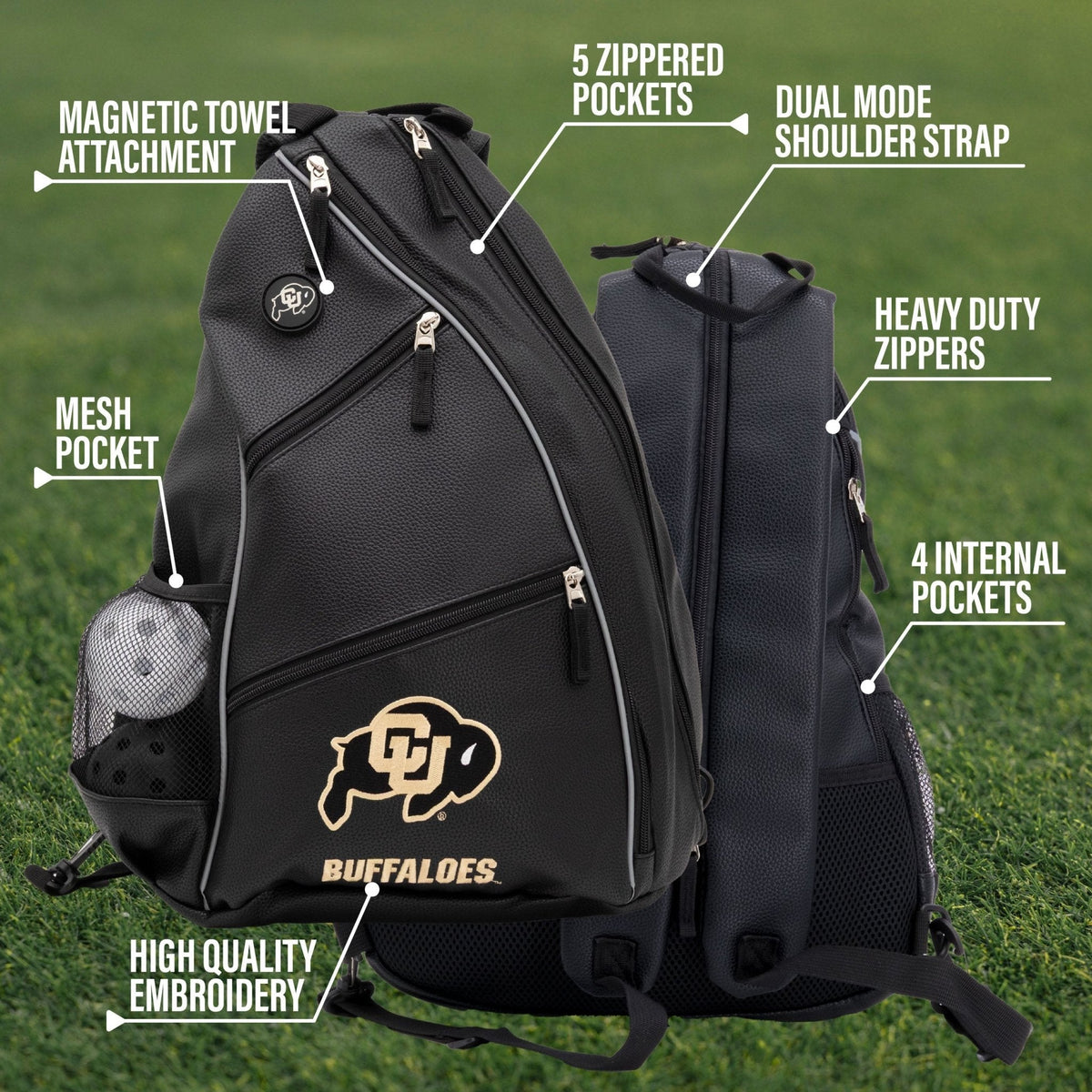 Colorado Buffaloes PU Leather Backpack
