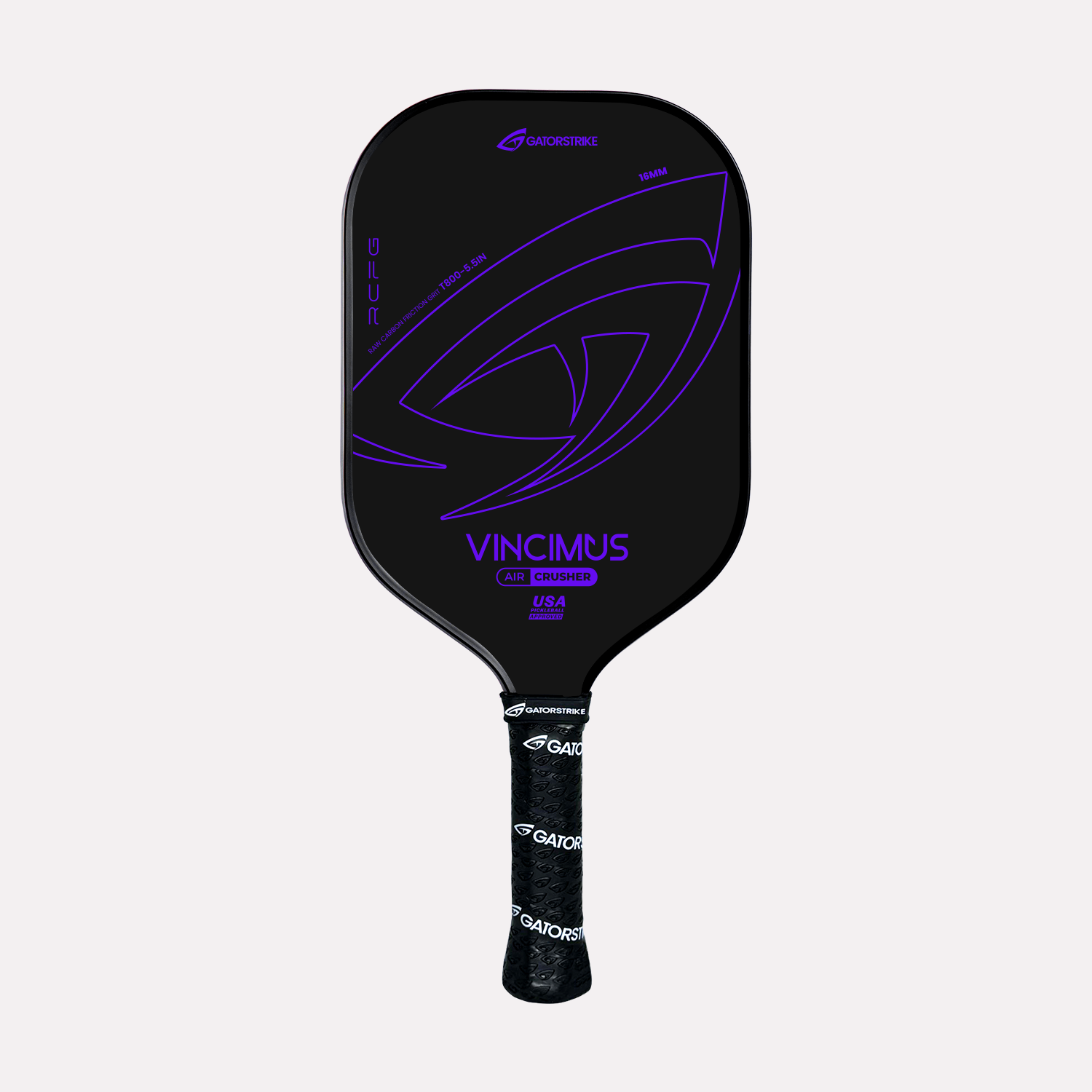 GatorStrike Vincimus Power — Raw Carbon Pickleball Paddle Under $150