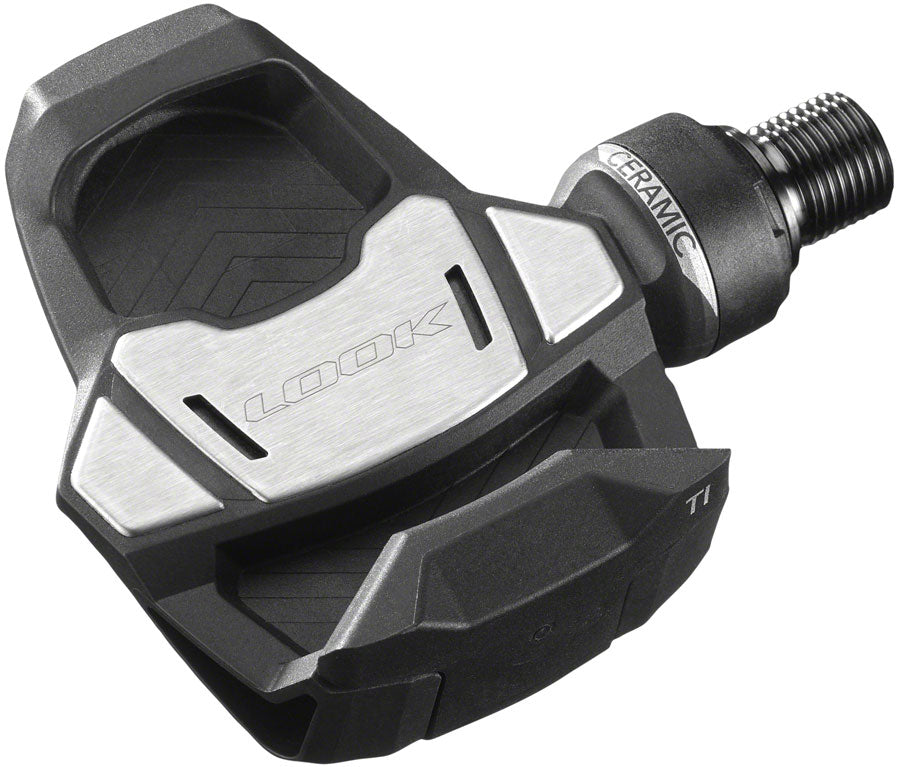 LOOK KEO Blade Carbon Ceramic Ti Pedals - Single Sided Clipless Titanium 9/16" BLK. 53mm QF 16Nm