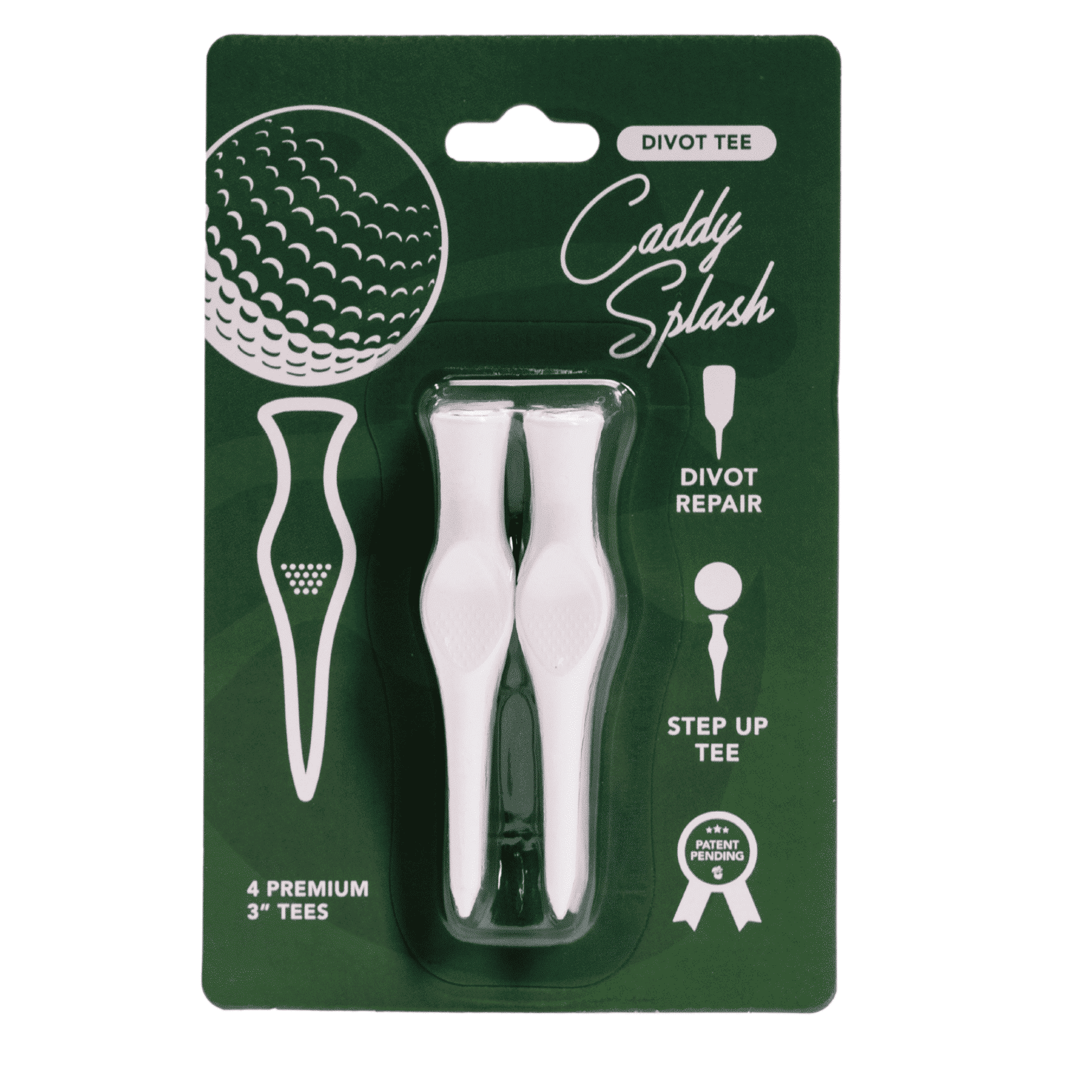 3'' Divot Tee – White – Step Up Golf Tee & Divot Repair Tool
