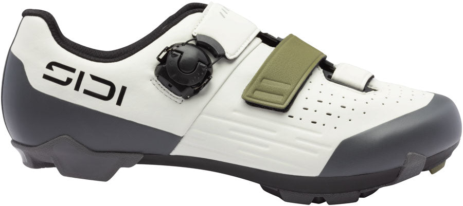 SIDI Silvis XC Clipless Shoes - Mens Ice White/Olive Green 45.5