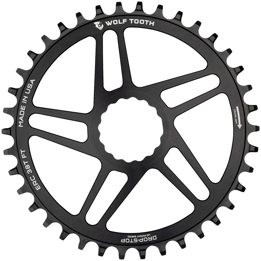 Wolf Tooth Direct Mount Chainring - 40t RaceFace CINCH Direct Mount Drop-Stop B 10/11/12-Speed Eagle Flattop Compatible BLK