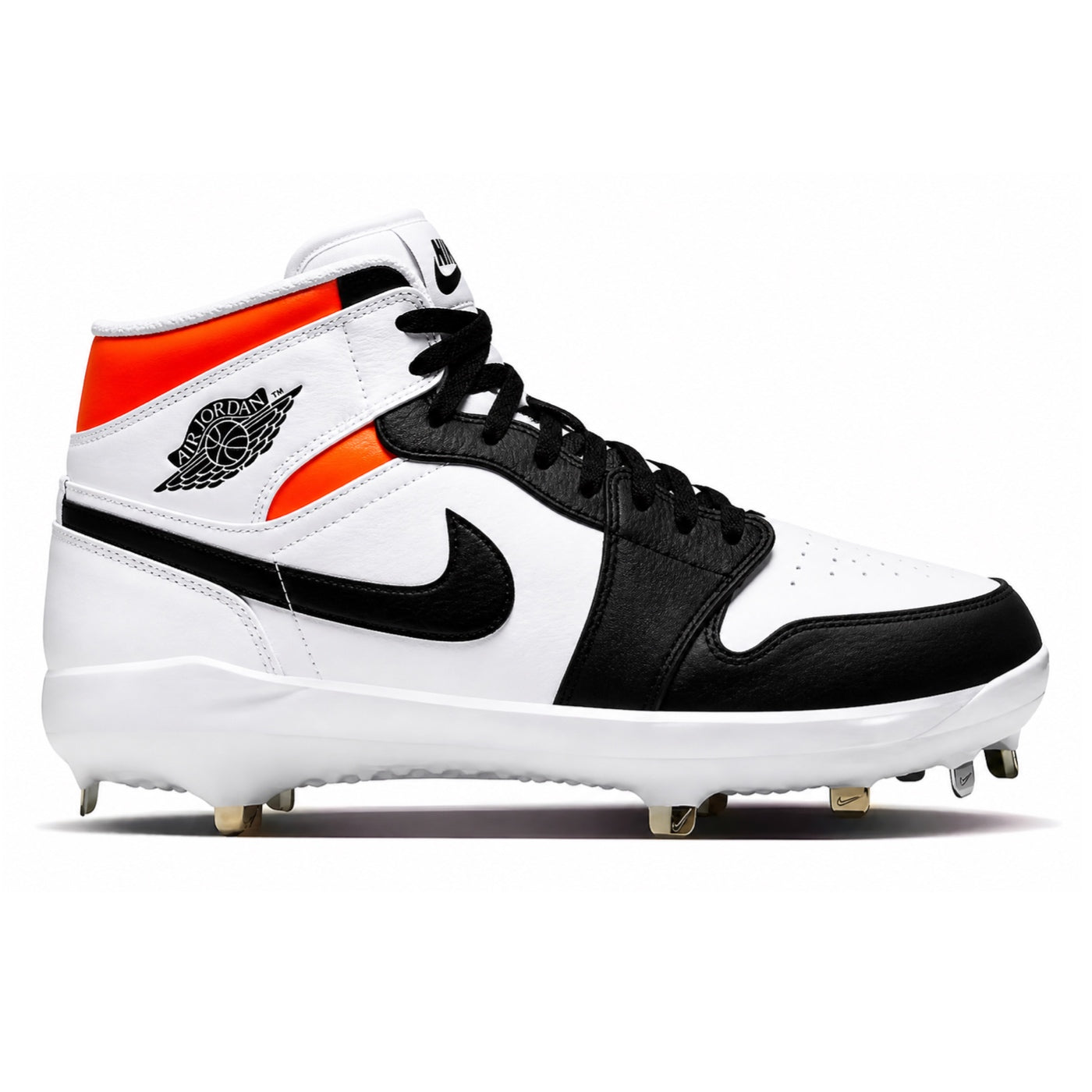 "Electro Orange" Jordan 1 Retro Cleats