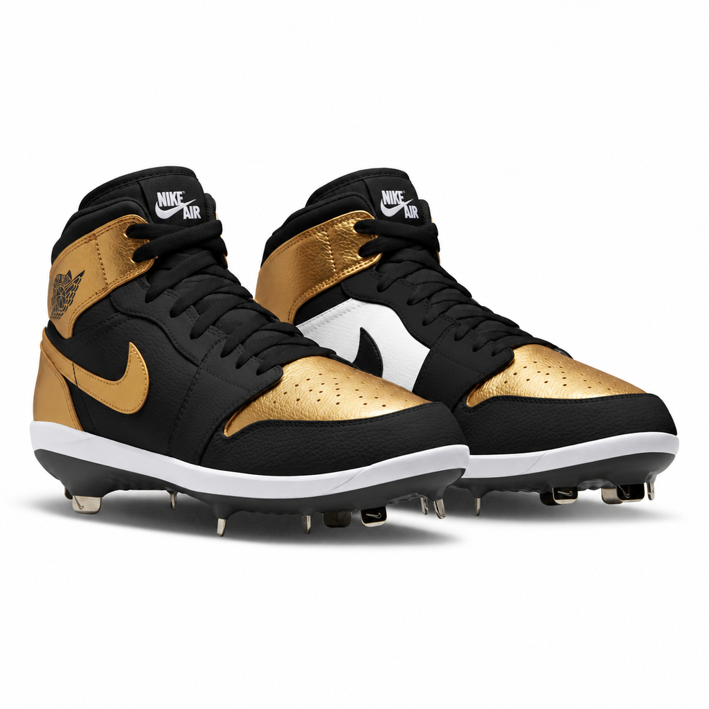 "Gold Toe" Jordan 1 Retro Cleats