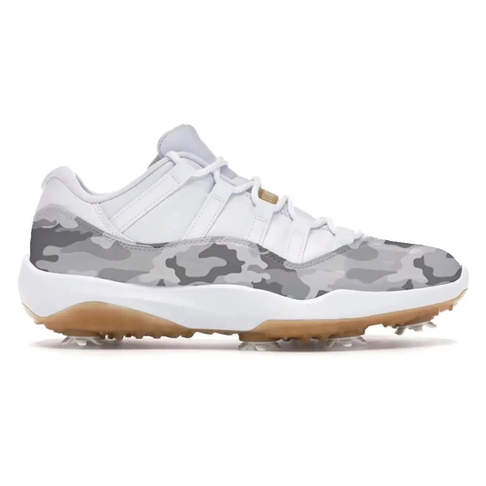 "Gray Camo" Jordan 11 Retro Low Golf Shoes