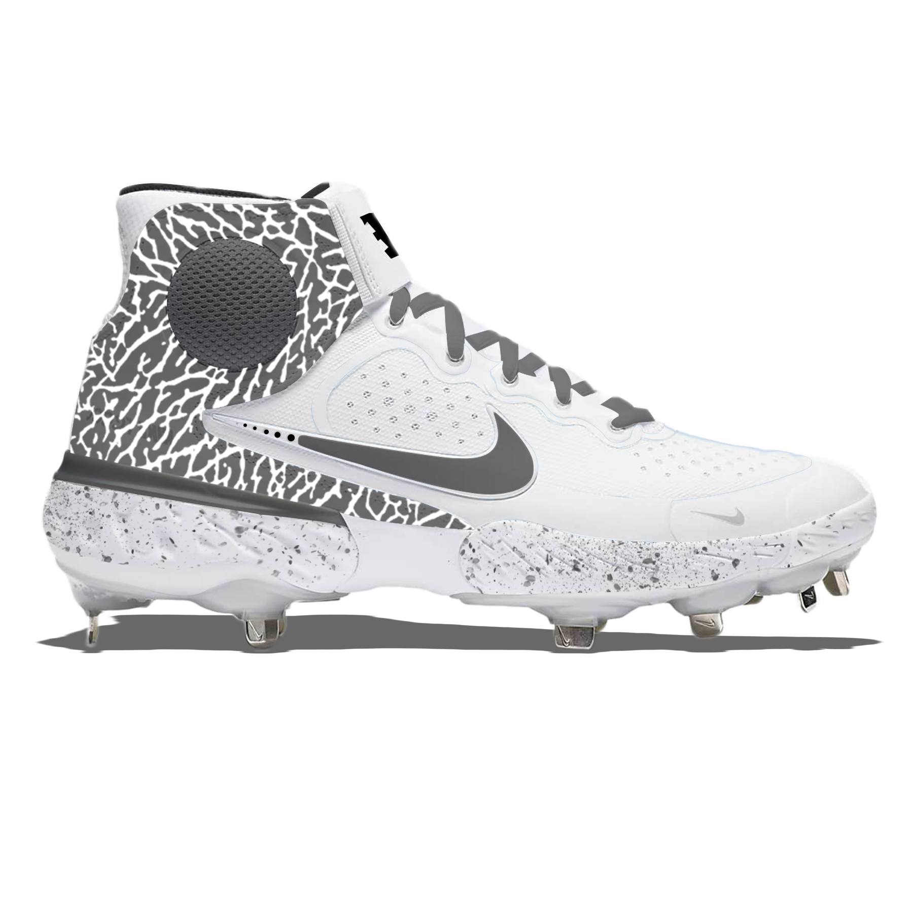 "Gray Elephant" Nike Alpha Huarache Elite 3 Mid Cleats