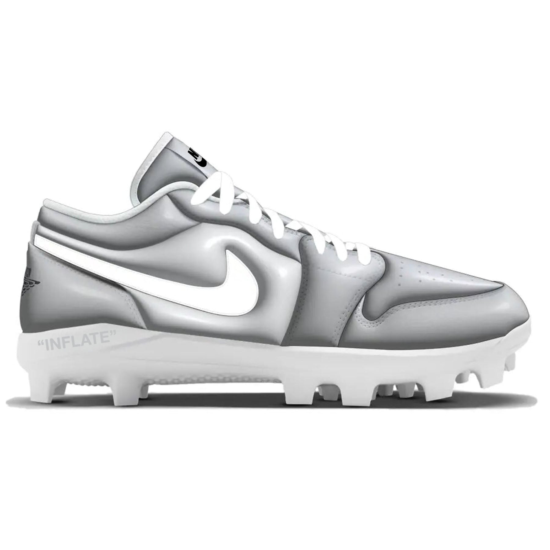 "Gray INFLATE" Jordan 1 Retro Cleats