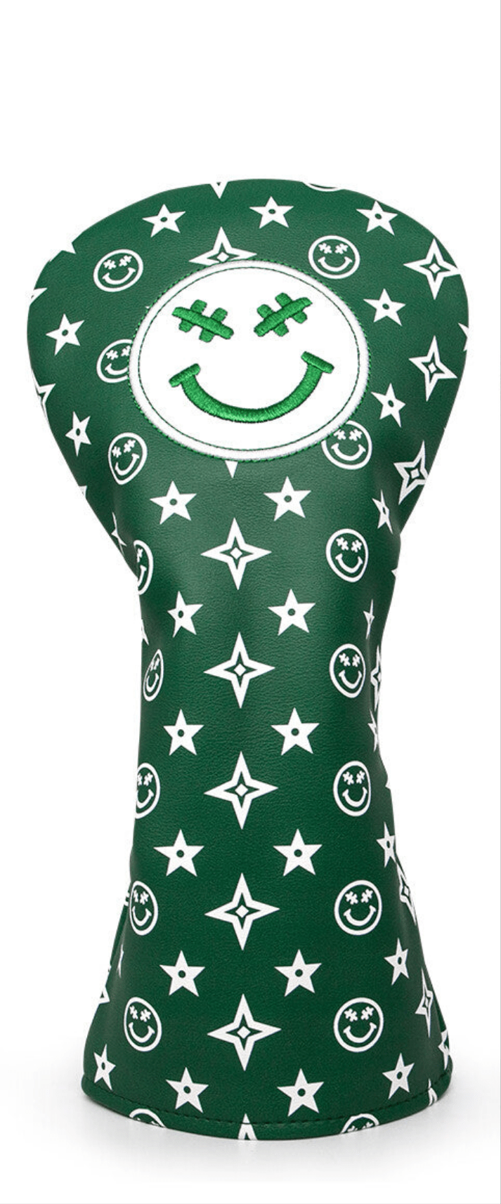 Green Smiley Star Driver Headcover – Good Vibes Only