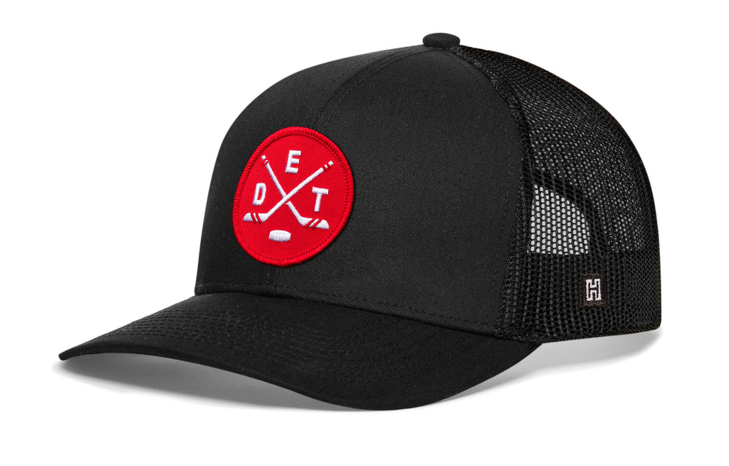 Detroit Hockey Trucker Hat  |  DET X Snapback