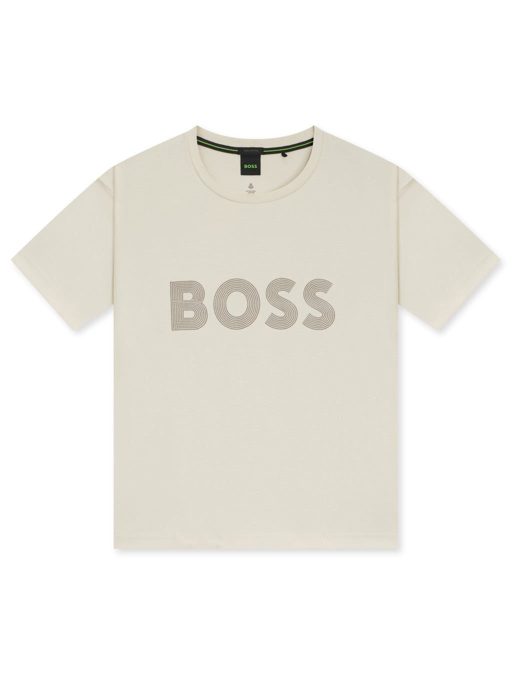Boss Green Logo Future Tee - Cream