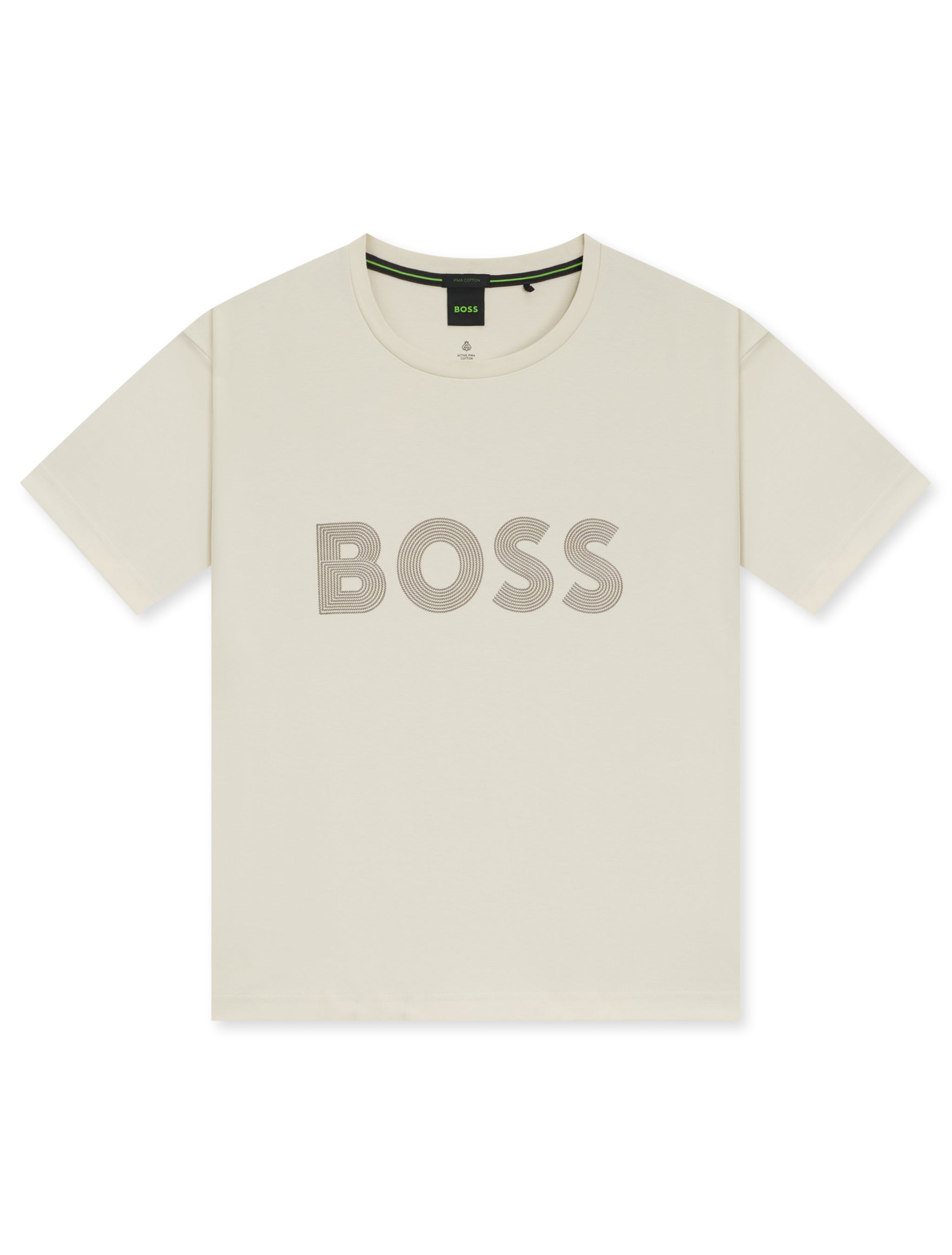 Boss Green Logo Future Tee - Cream