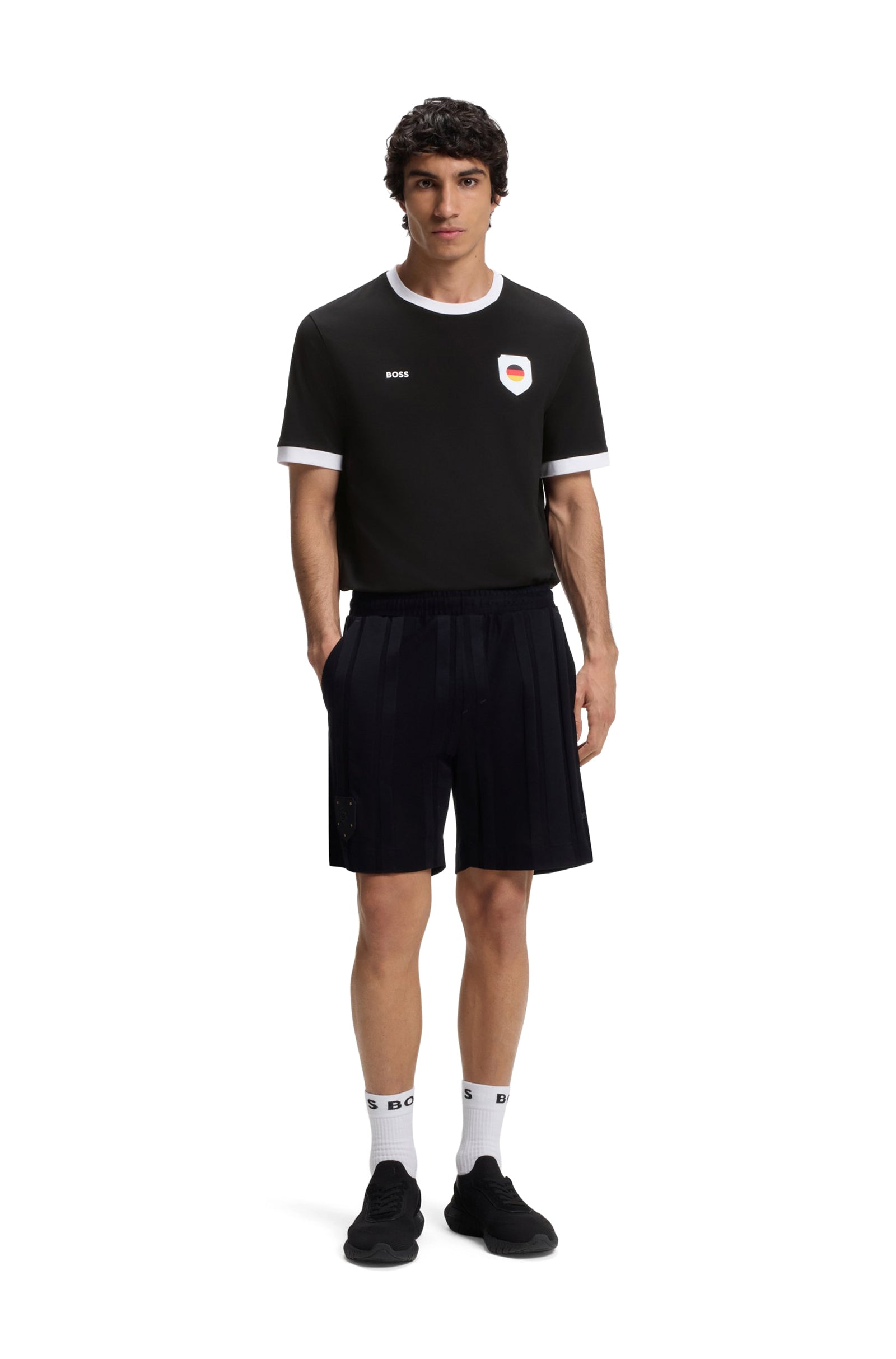 Boss Green Germany Cotton Stretch Tee - Black
