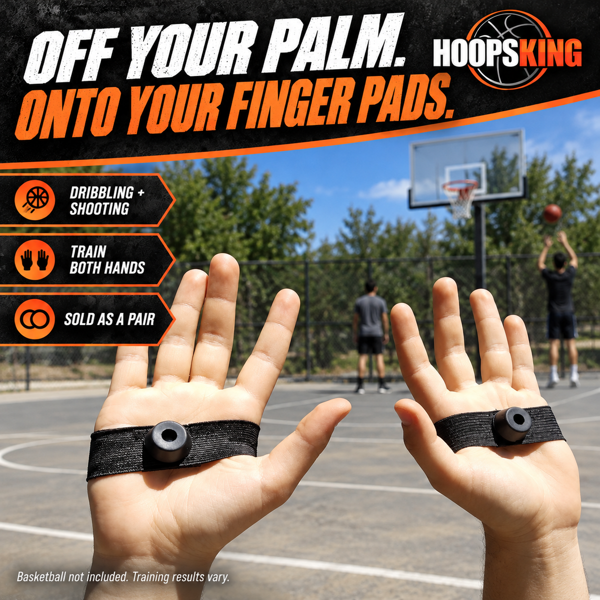 HoopsKing No Palm Dribbling & Shooting Palm Aid (Pair)