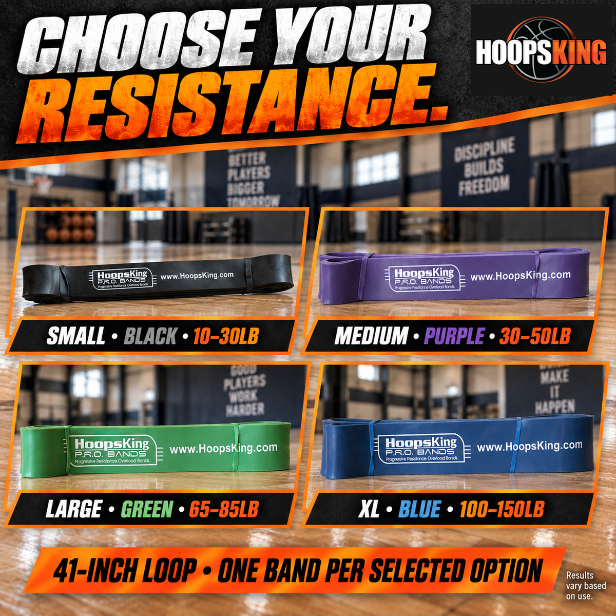 P.R.O. Bands Basketball Resistance Training Bands for Strength, Speed & Vertical Jump Training
