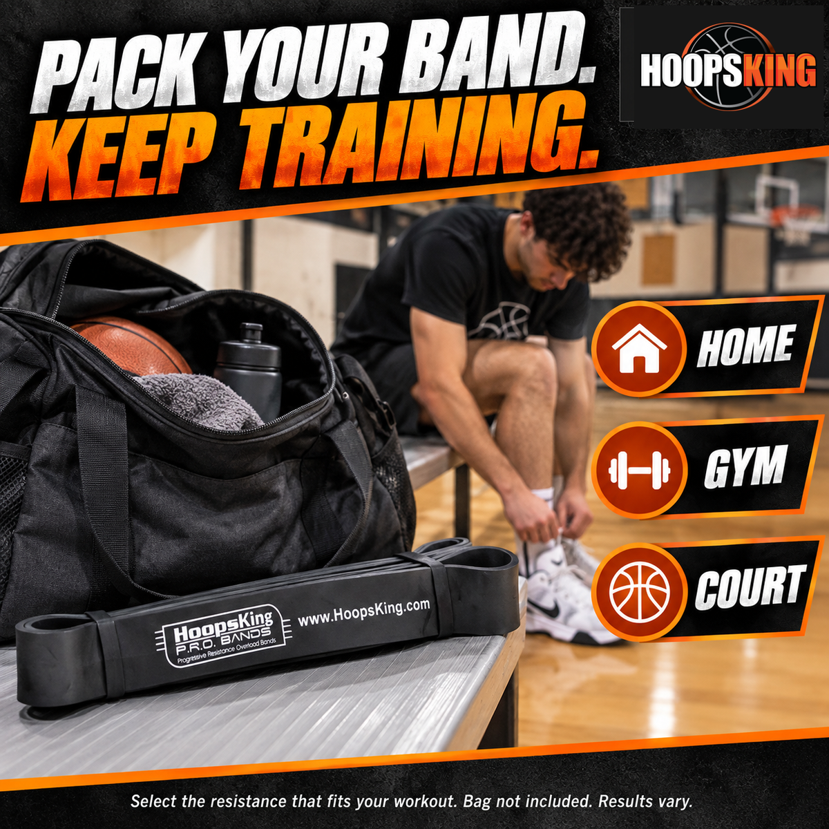 P.R.O. Bands Basketball Resistance Training Bands for Strength, Speed & Vertical Jump Training