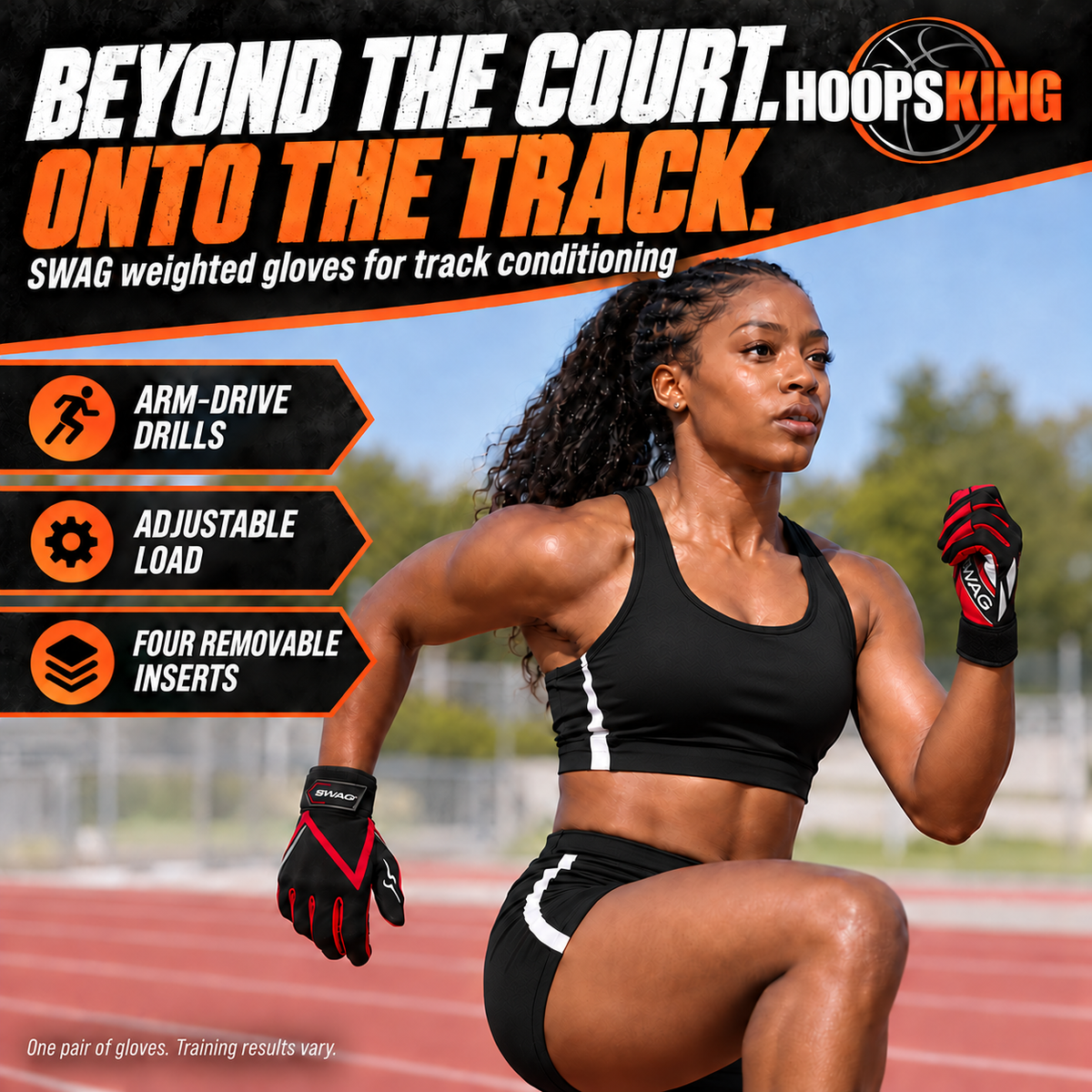 S.W.A.G. Adjustable Weighted Gloves | Men Women | Finger Weights | Basketball, Fitness, Exercise