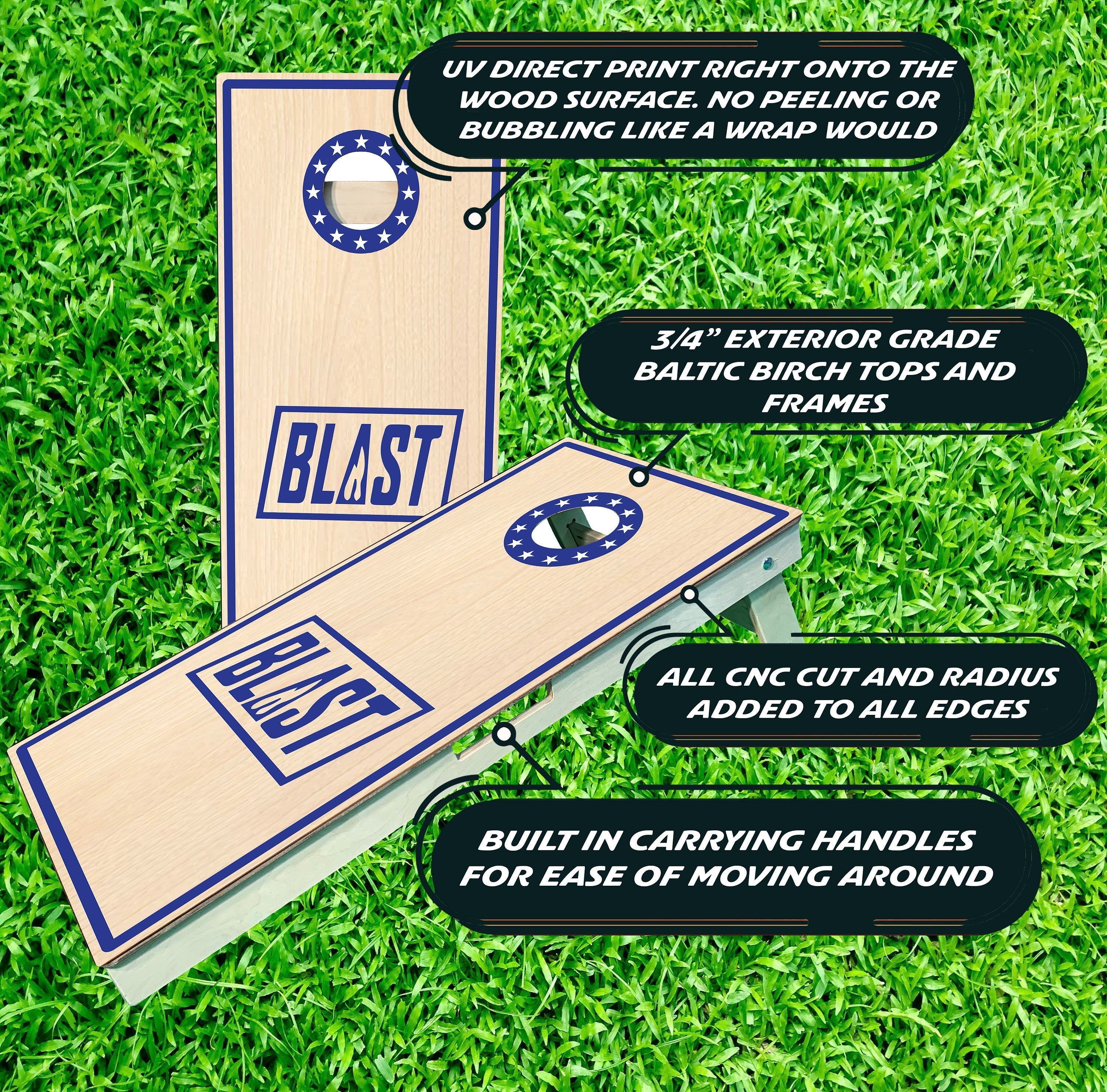 Blue Line Flag Police Cornhole Boards