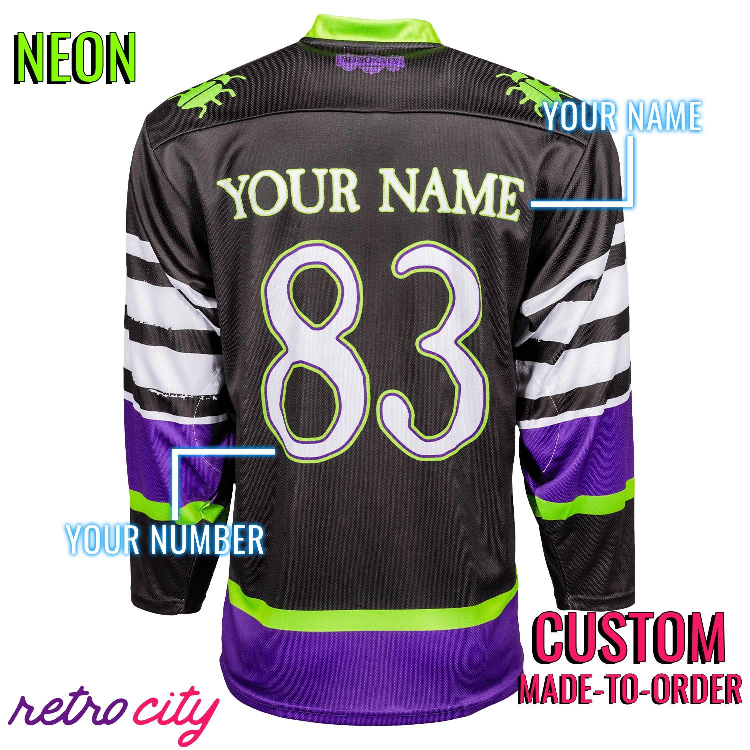 Poltergeist Lace-Up Hockey Jersey Sweater NEON