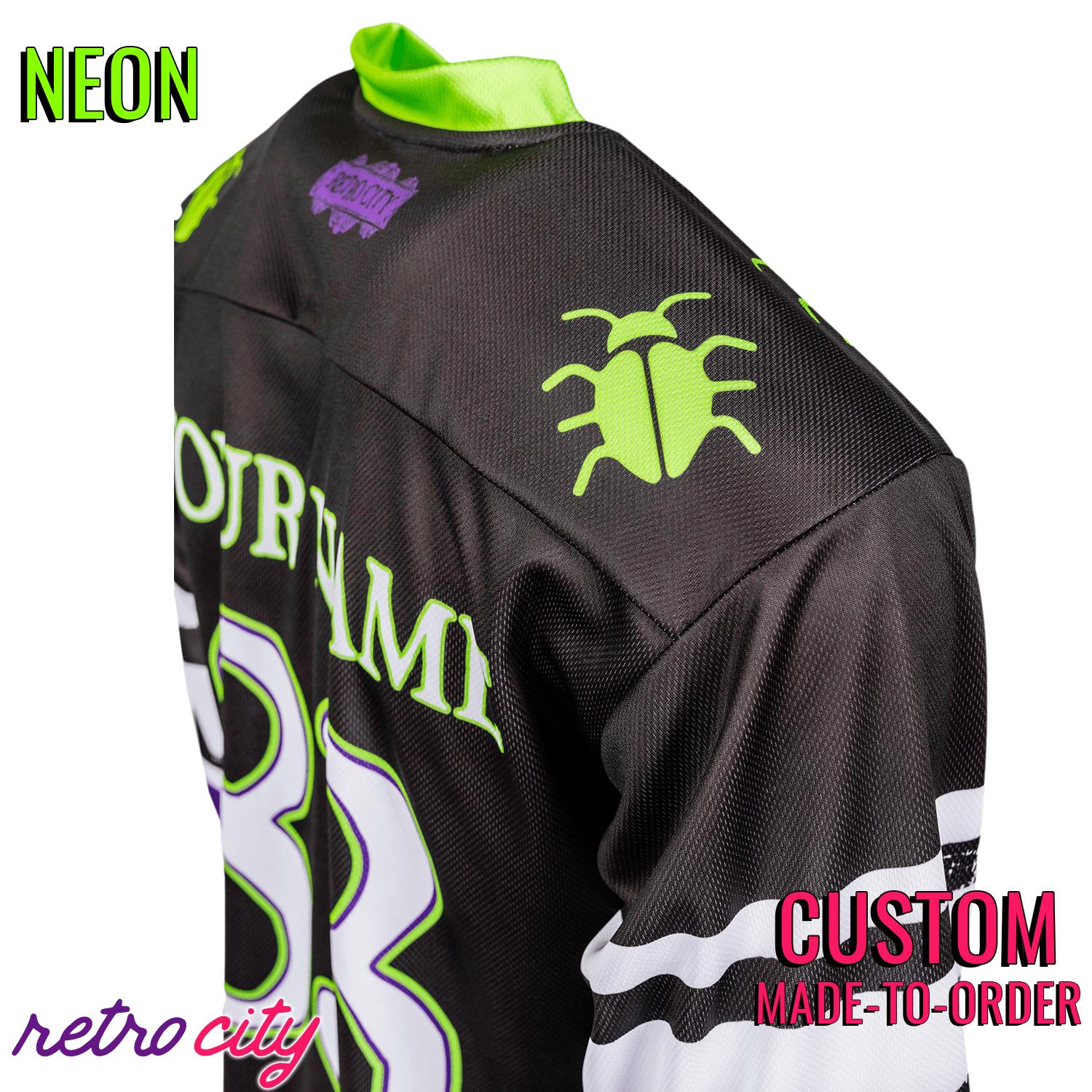 Poltergeist Lace-Up Hockey Jersey Sweater NEON