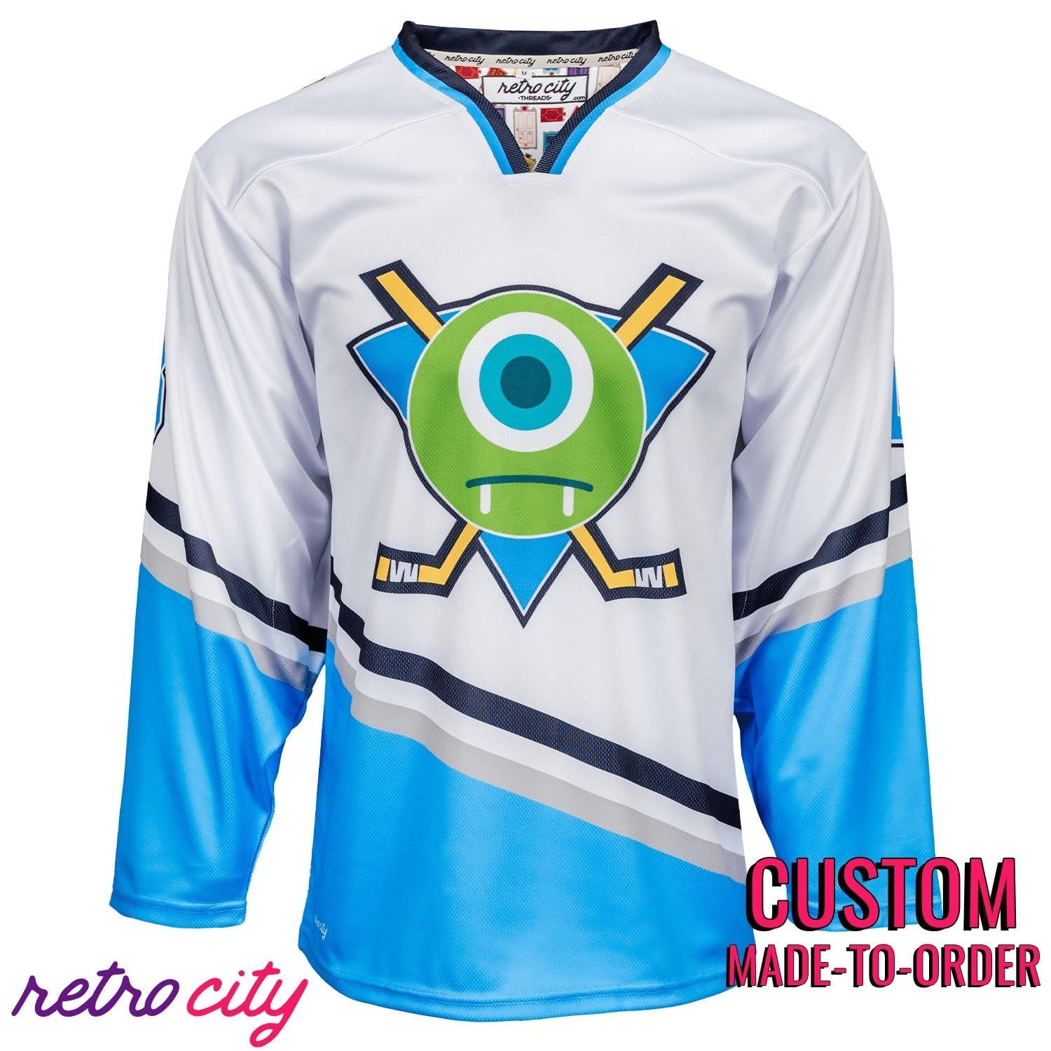 Monstropolis Monsters Hockey Jersey Sweater (White)