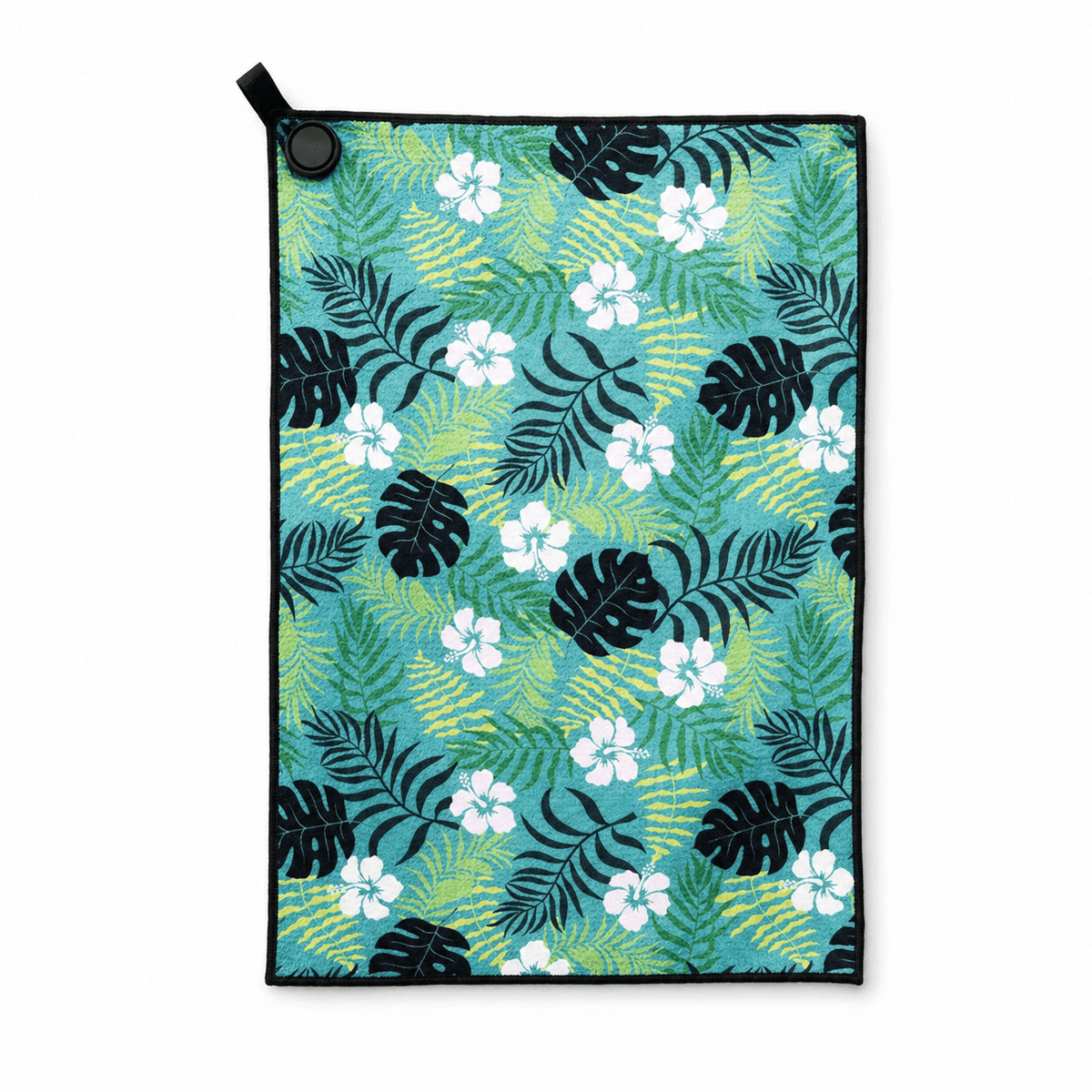 Island Bloom Magnetic Golf Towel | 16" x 24" Floral Golf Bag Towel