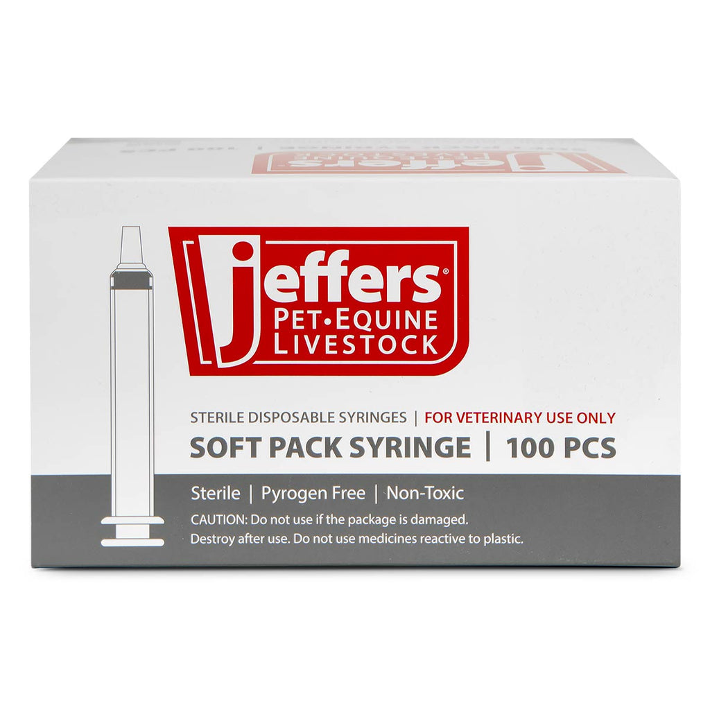 Jeffers Luer Lock Syringes, Boxes of 100