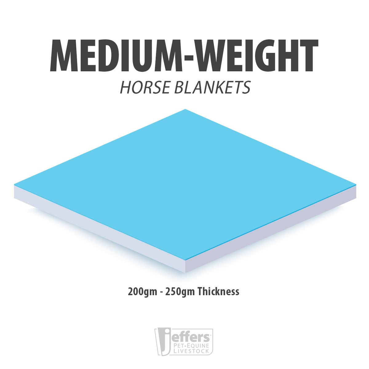 Jeffers Poplar Head Uniquely English 1200D Medium Weight Turnout Blanket, 240g - Waterproof & Breathable Horse Blanket