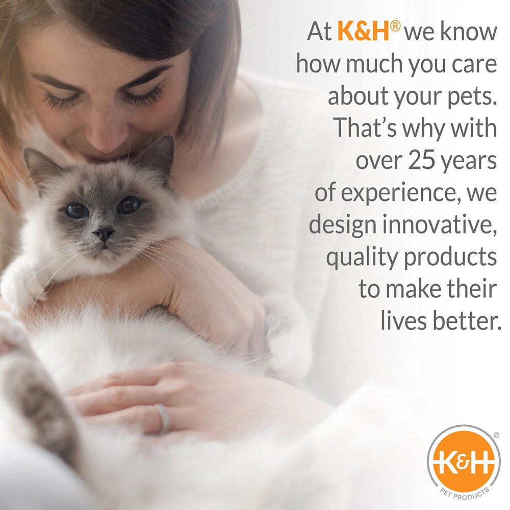 K&H Thermo-Pet Nest Heated Cat Bed – Soft Plush Indoor Cat Cave for Cats and Small Dogs, Machine Washable