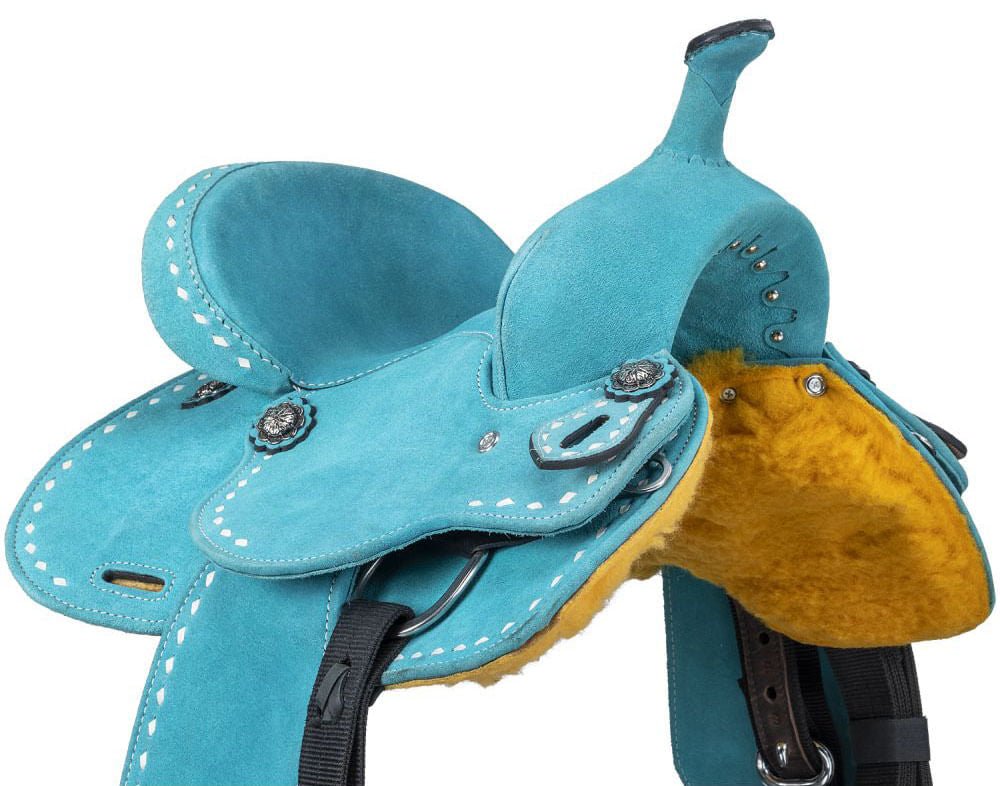King Series Youth Stratford Suede Barrel Saddle by Royal King