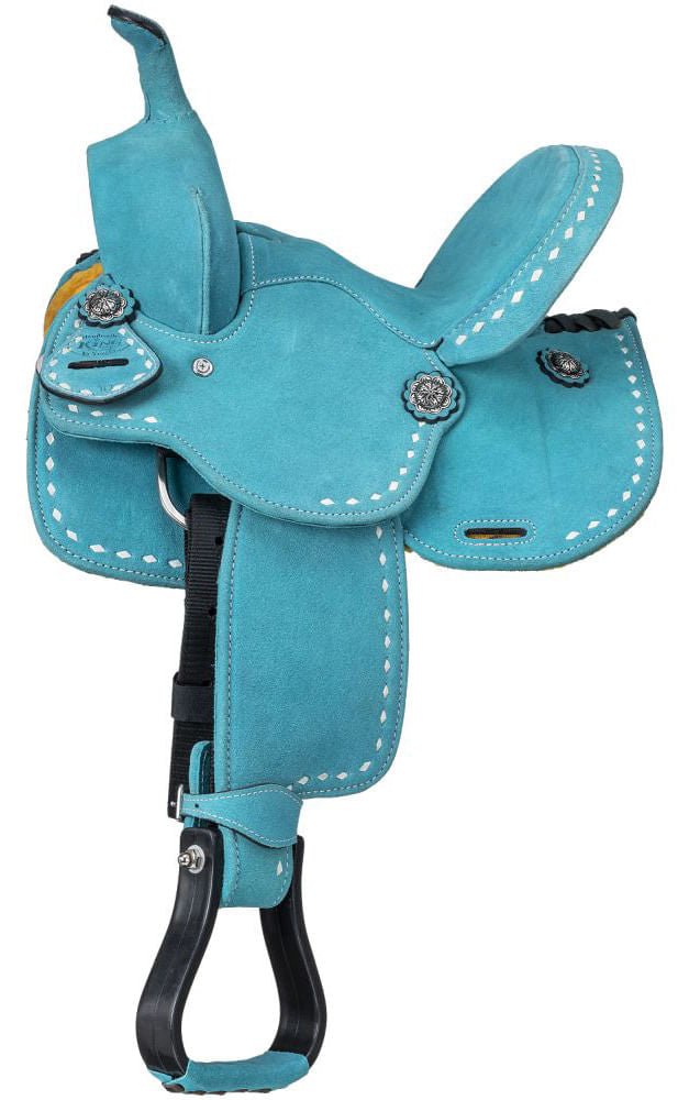 King Series Youth Stratford Suede Barrel Saddle by Royal King