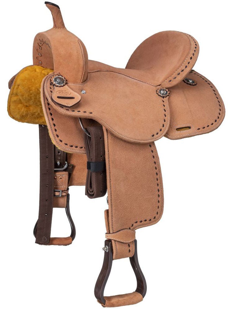 King Series Youth Stratford Suede Barrel Saddle by Royal King