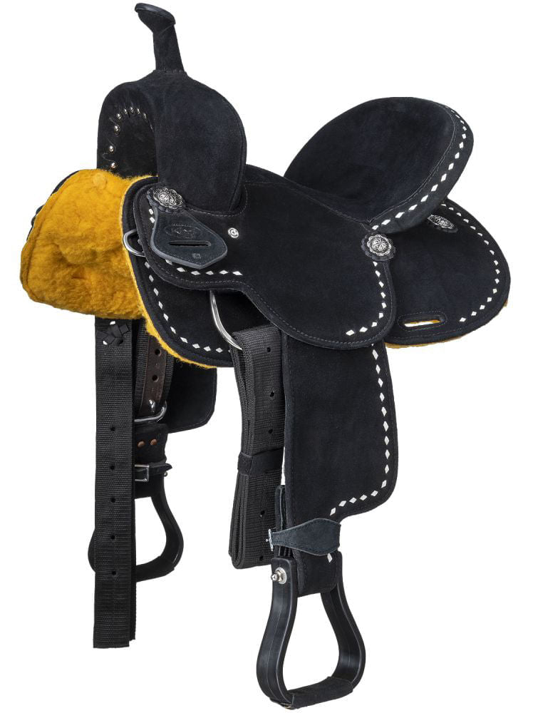 King Series Youth Stratford Suede Barrel Saddle by Royal King