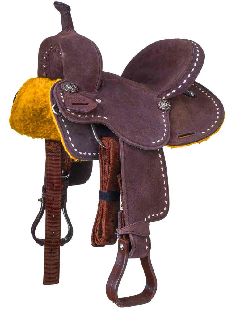 King Series Youth Stratford Suede Barrel Saddle by Royal King