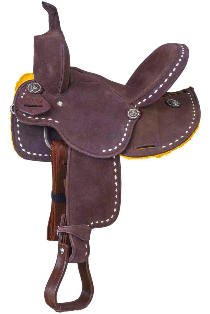King Series Youth Stratford Suede Barrel Saddle by Royal King
