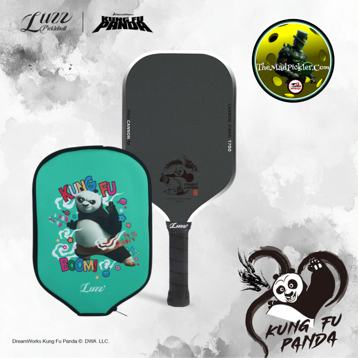 Luzz Kung Fu Panda Cannon Pickleball Paddle & Cover