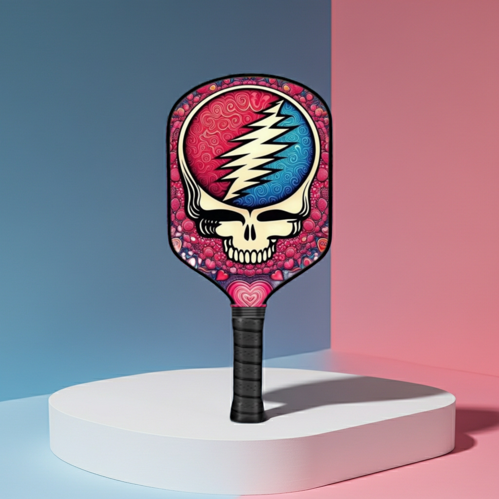 Grateful Dead Drops - Free Love Stealie - Pickleball Paddle