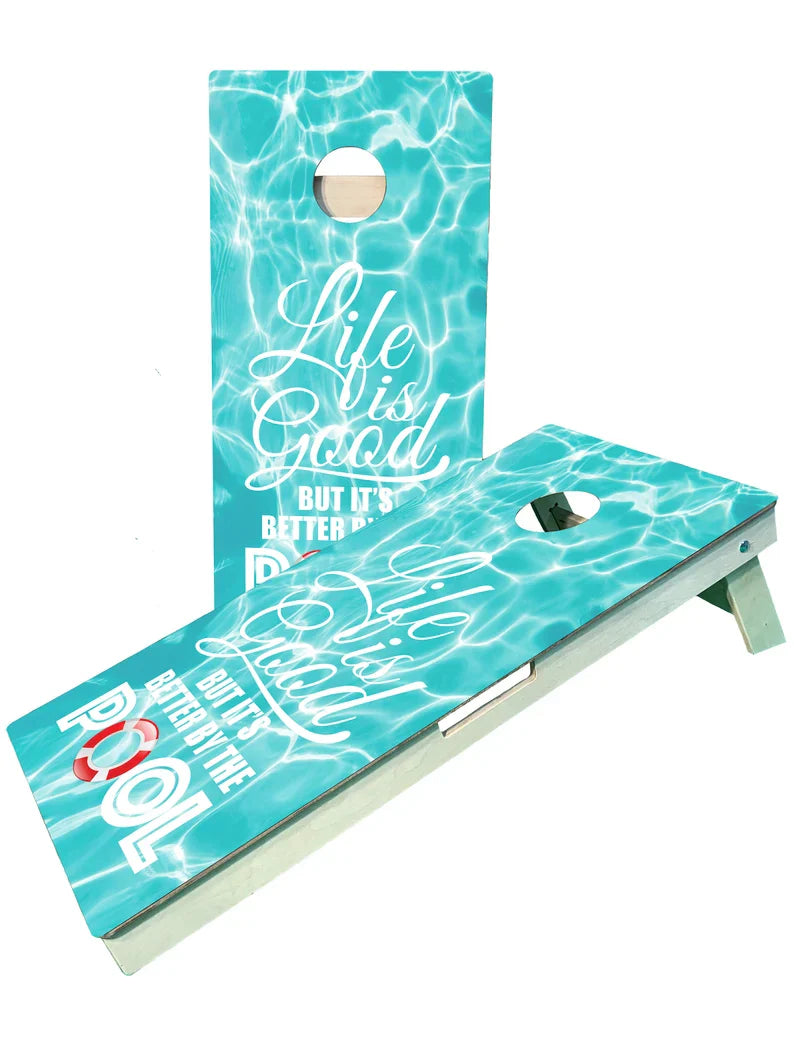 Life is good cornhole set