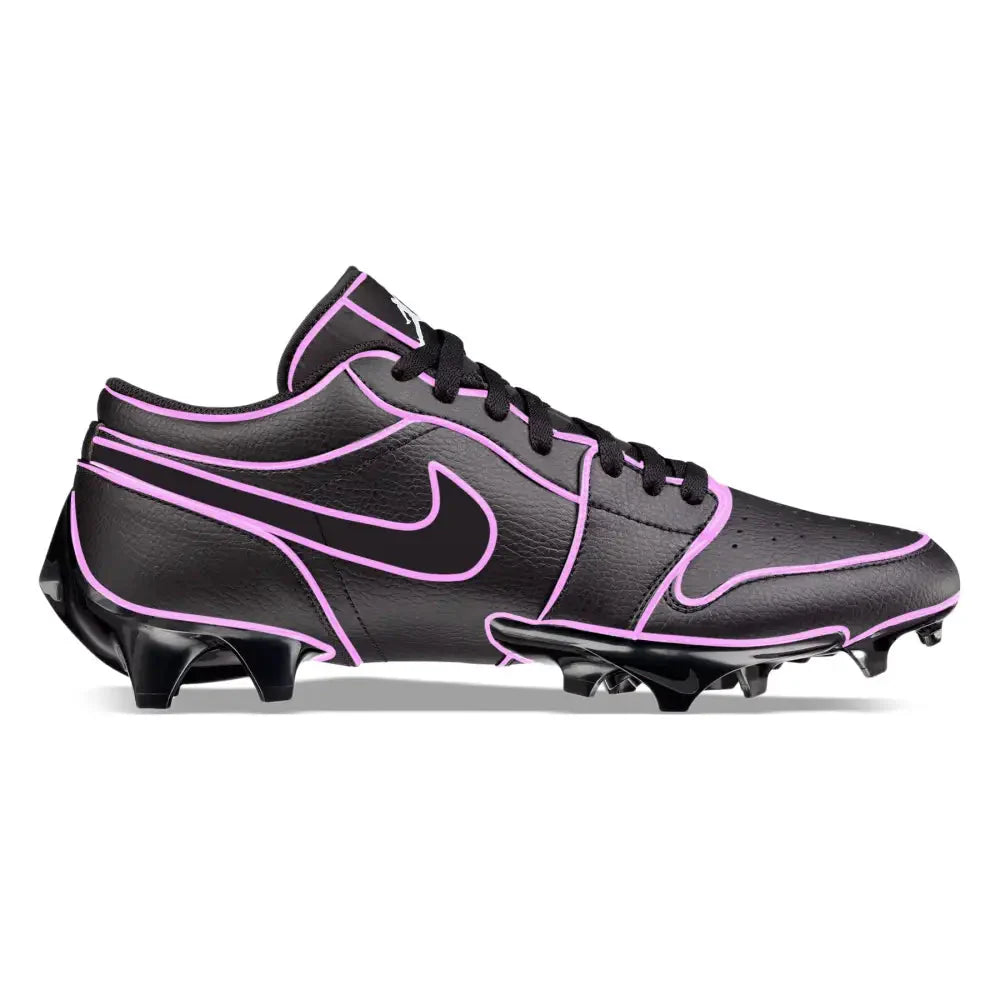 "Pink Lines” Jordan 1 Vapor Edge Low Cleats