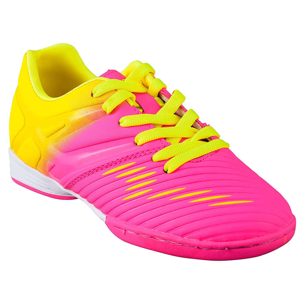 Liga Indoor Soccer Shoes -Pink/Yellow