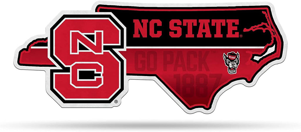 North Carolina State University Wolfpack 18 Inch Soft Felt Pennant, State Shape