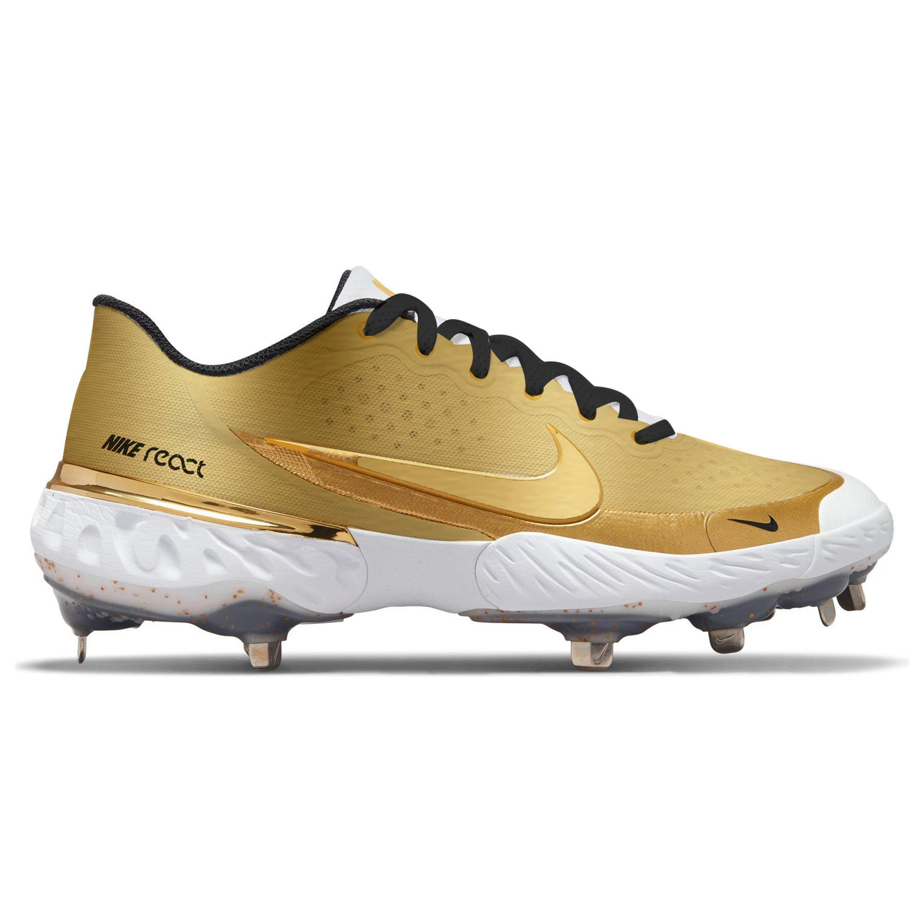 "Metallic Gold" Nike Alpha Huarache Elite 3 Low Cleats