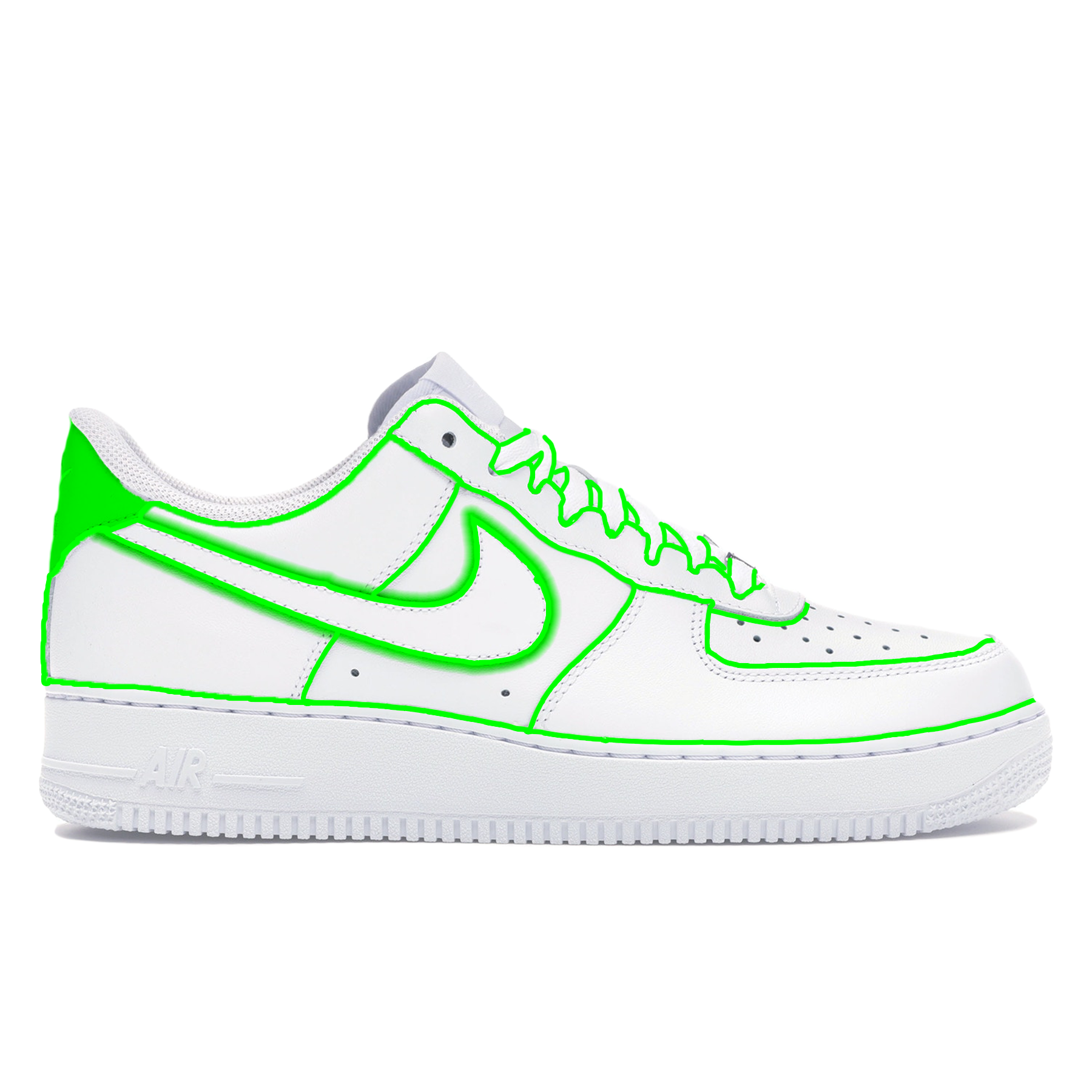 "Neon Lines" Nike Air Force 1 Low Shoes