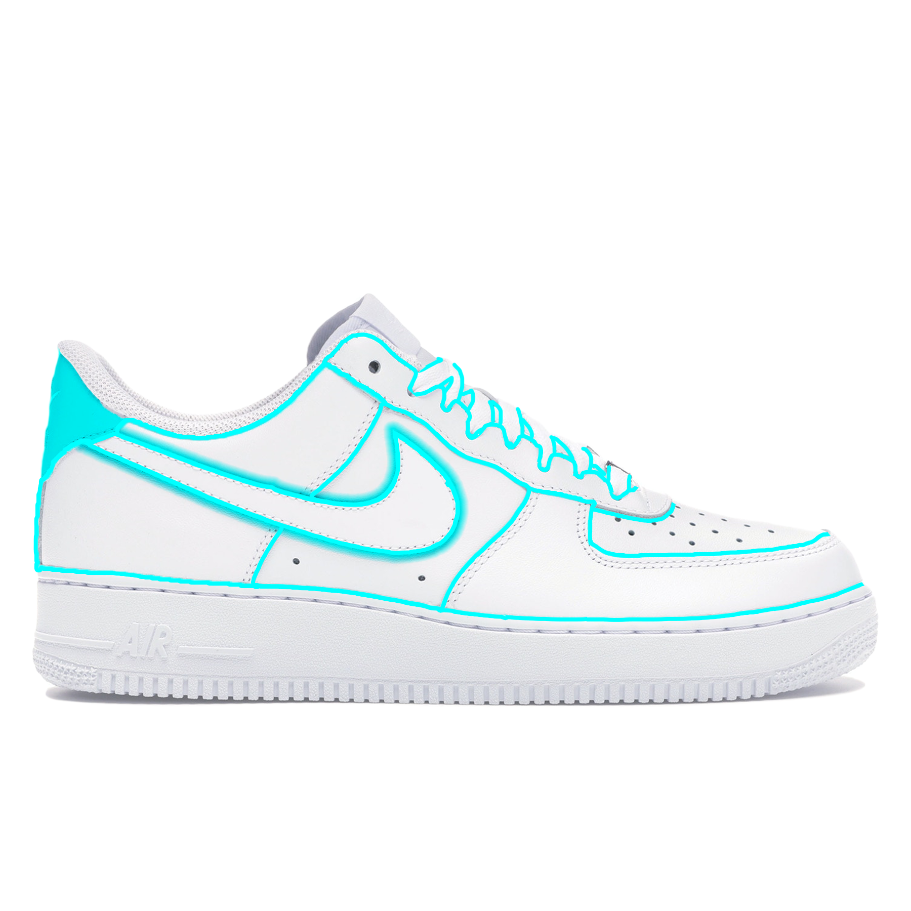 "Neon Lines" Nike Air Force 1 Low Shoes