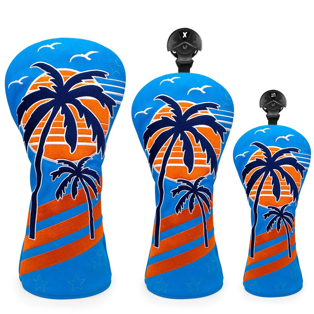 Neon Sunset Palms Headcovers
