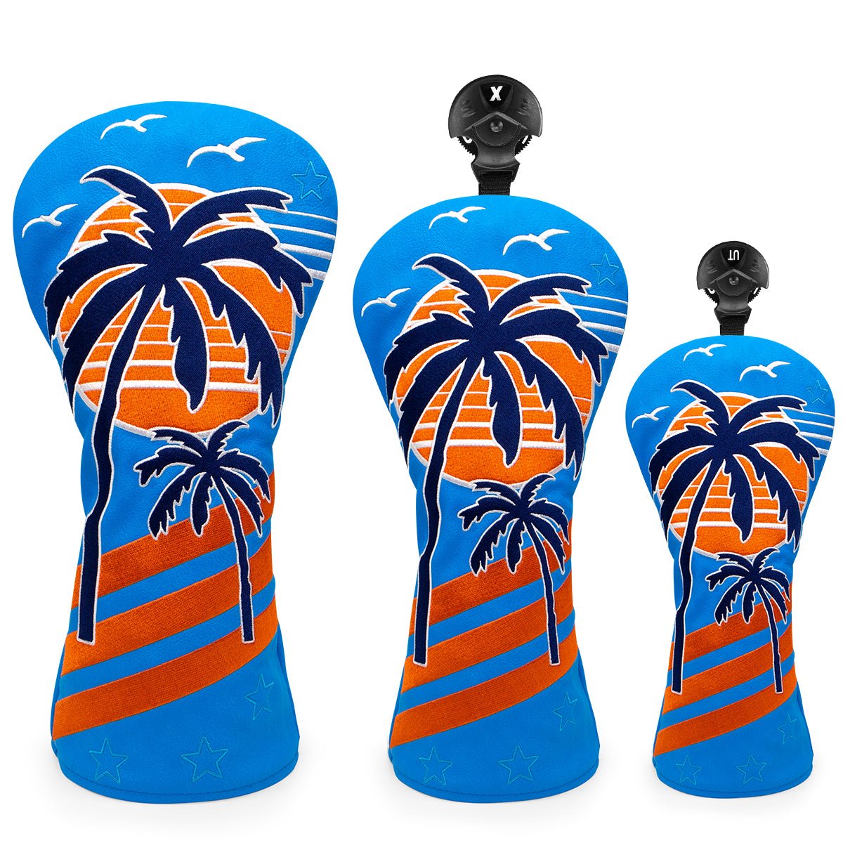 Neon Sunset Palms Headcovers