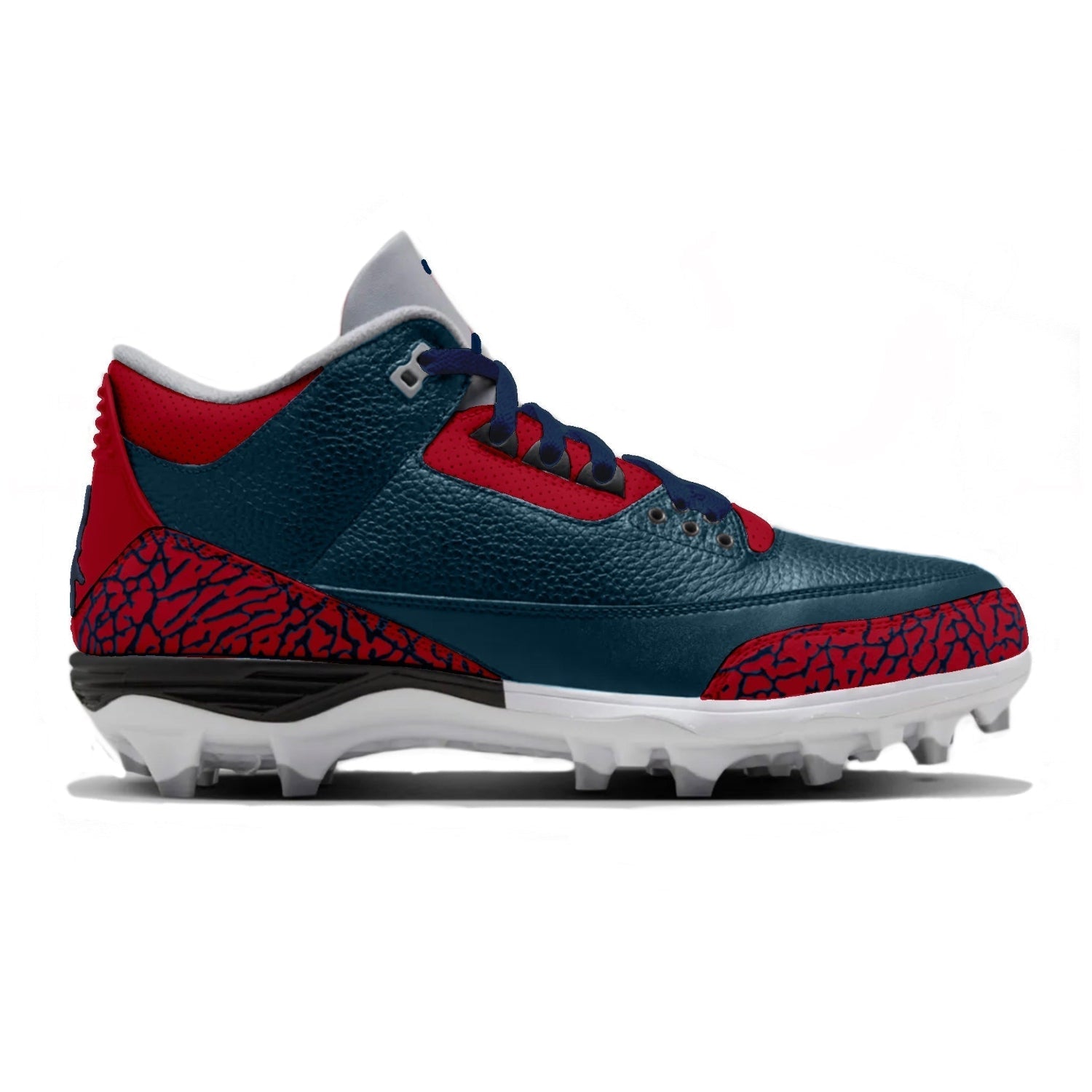 "New England" Jordan 3 Mid TD Cleats
